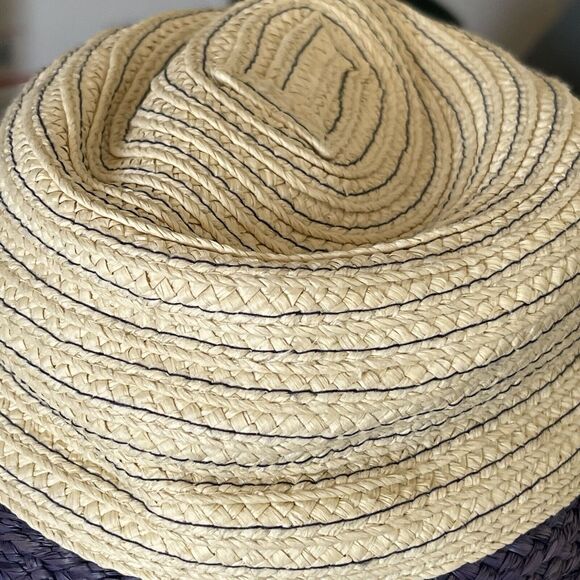 J Crew Womens Hat Size Medium Large Straw Floppy Resort Vacation Travel Festival - Picture 8 of 12